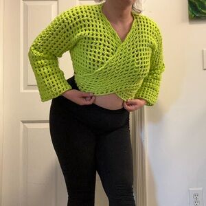 OOAK crochet tie-wrap cardigan